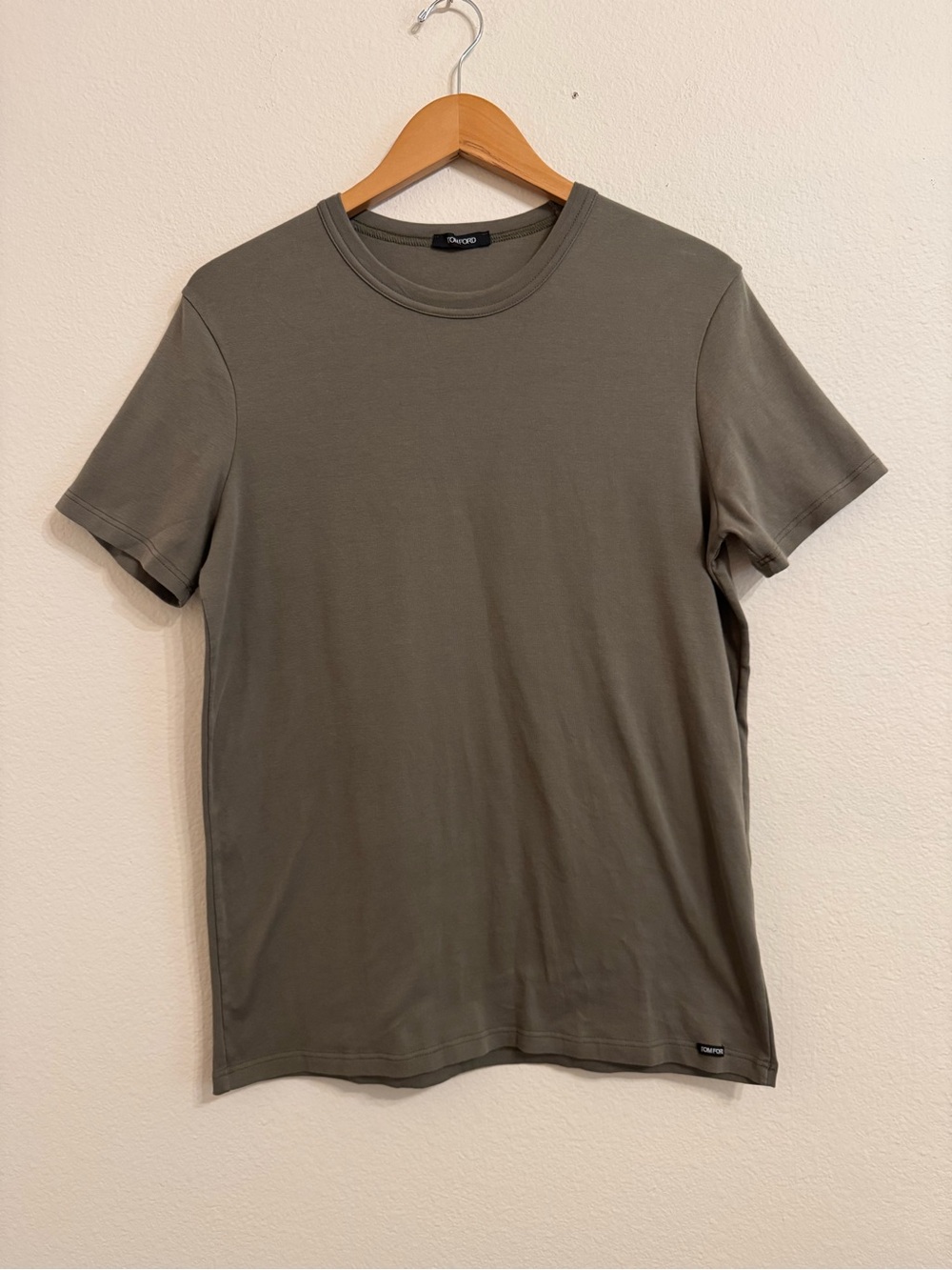 Tom Ford Cotton Stretch Short Sleeve Crew Neck T-Shirt Tee